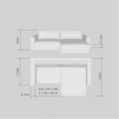 Sofá Cama Belize - Sem Caixa - Veludo Bege